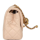 Pre-owned Chanel Mini Pearl Crush Rectangular Flap Bag Light Pink Lambskin Brushed Gold Hardware - Thumbnail View 3