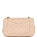 Pre-owned Chanel Mini Pearl Crush Rectangular Flap Bag Light Pink Lambskin Brushed Gold Hardware - Thumbnail View 4