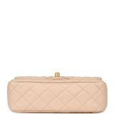 Pre-owned Chanel Mini Pearl Crush Rectangular Flap Bag Light Pink Lambskin Brushed Gold Hardware - Thumbnail View 6