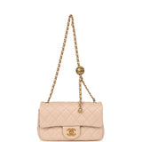 Pre-owned Chanel Mini Pearl Crush Rectangular Flap Bag Light Pink Lambskin Brushed Gold Hardware - Thumbnail View 7