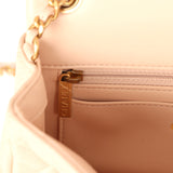 Pre-owned Chanel Mini Pearl Crush Rectangular Flap Bag Light Pink Lambskin Brushed Gold Hardware - Thumbnail View 10