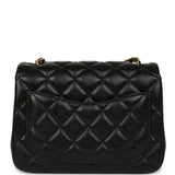 Chanel Mini Square Pearl Crush Flap Bag Black Lambskin Antique Gold Hardware - Thumbnail View 4