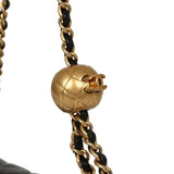 Chanel Mini Square Pearl Crush Flap Bag Black Lambskin Antique Gold Hardware - Thumbnail View 8