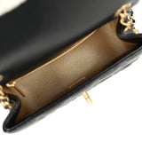 Chanel Mini Square Pearl Crush Flap Bag Black Lambskin Antique Gold Hardware - Thumbnail View 9