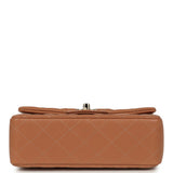 Chanel Mini Classic Rectangular Flap Bag Caramel Lambskin Light Gold Hardware - Thumbnail View 6