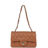 Chanel Mini Classic Rectangular Flap Bag Caramel Lambskin Light Gold Hardware - Thumbnail View 7