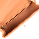 Chanel Mini Classic Rectangular Flap Bag Caramel Lambskin Light Gold Hardware - Thumbnail View 8