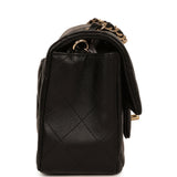 Pre-owned Chanel Mini Classic Rectangular Flap Bag Black Lambskin Light Gold Hardware - Thumbnail View 3
