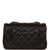 Pre-owned Chanel Mini Classic Rectangular Flap Bag Black Lambskin Light Gold Hardware - Thumbnail View 4