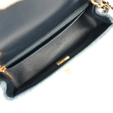 Chanel Mini Rectangular Flap Bag Blue Ombre Denim Brushed Gold Hardware - Thumbnail View 8