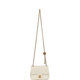 Chanel Mini Square Pearl Crush Flap Bag White Lambskin Antique Gold Hardware - Thumbnail View 7
