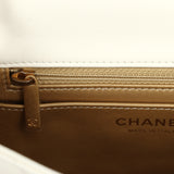 Chanel Mini Square Pearl Crush Flap Bag White Lambskin Antique Gold Hardware - Thumbnail View 10