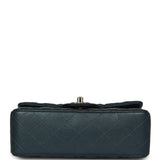 Pre-owned Chanel Mini Classic Rectangular Flap Bag Blue Iridescent Caviar Light Gold Hardware - Thumbnail View 6