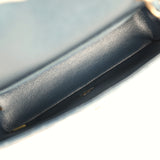 Pre-owned Chanel Mini Classic Rectangular Flap Bag Blue Iridescent Caviar Light Gold Hardware - Thumbnail View 8