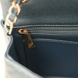 Pre-owned Chanel Mini Classic Rectangular Flap Bag Blue Iridescent Caviar Light Gold Hardware - Thumbnail View 10