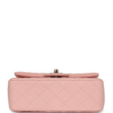Chanel Mini Classic Rectangular Flap Bag Light Pink Lambskin Light Gold Hardware - Thumbnail View 6