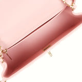 Chanel Mini Classic Rectangular Flap Bag Light Pink Lambskin Light Gold Hardware - Thumbnail View 8