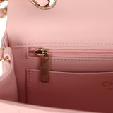 Chanel Mini Classic Rectangular Flap Bag Light Pink Lambskin Light Gold Hardware - Thumbnail View 10