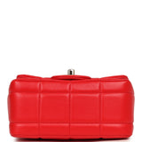 Chanel Monacoco Mini Square Flap Bag Red Lambskin Light Gold Hardware - Thumbnail View 6