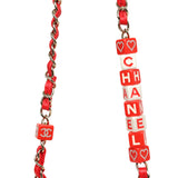 Chanel Monacoco Mini Square Flap Bag Red Lambskin Light Gold Hardware - Thumbnail View 8