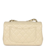 Chanel Mini Classic Rectangular Flap Bag Ivory Lambskin Light Gold Hardware - Thumbnail View 4