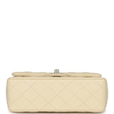 Chanel Mini Classic Rectangular Flap Bag Ivory Lambskin Light Gold Hardware - Thumbnail View 6