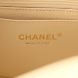 Chanel Mini Classic Rectangular Flap Bag Ivory Lambskin Light Gold Hardware - Thumbnail View 9