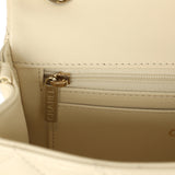 Chanel Mini Classic Rectangular Flap Bag Ivory Lambskin Light Gold Hardware - Thumbnail View 10