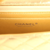 Chanel Mini Classic Rectangular Flap Bag Gold Metallic Crumpled Calfskin Silver Hardware - Thumbnail View 9