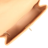Chanel Mini Classic Rectangular Top Handle Flap Bag Beige Lambskin Light Gold Hardware - Thumbnail View 8