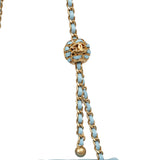 Chanel Mini Square Pearl Crush Flap Light Blue Lambskin Antique Gold Hardware - Thumbnail View 8