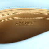 Chanel Mini Square Pearl Crush Flap Light Blue Lambskin Antique Gold Hardware - Thumbnail View 11