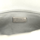 Pre-owned Chanel Extra Mini Classic Flap Bag White, Silver Lamé Python Silver Hardware - Thumbnail View 9