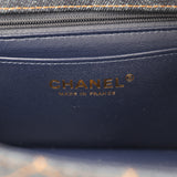 Chanel Mini Classic Rectangular Flap Bag Dark Blue Denim Brushed Gold Hardware - Thumbnail View 9