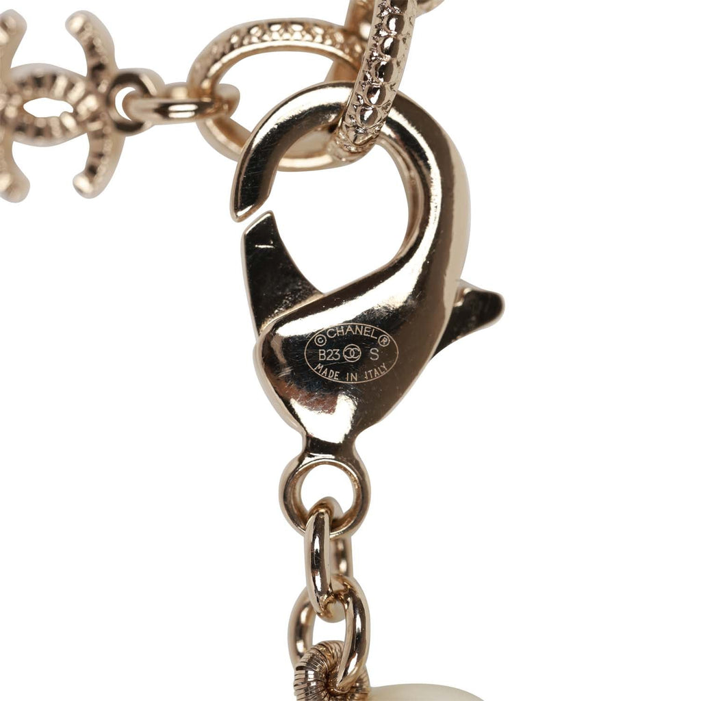 2009 Chanel Black Resin Clear Crystal CC Logo Heart Pendant Chain Necklace  For Sale at 1stDibs