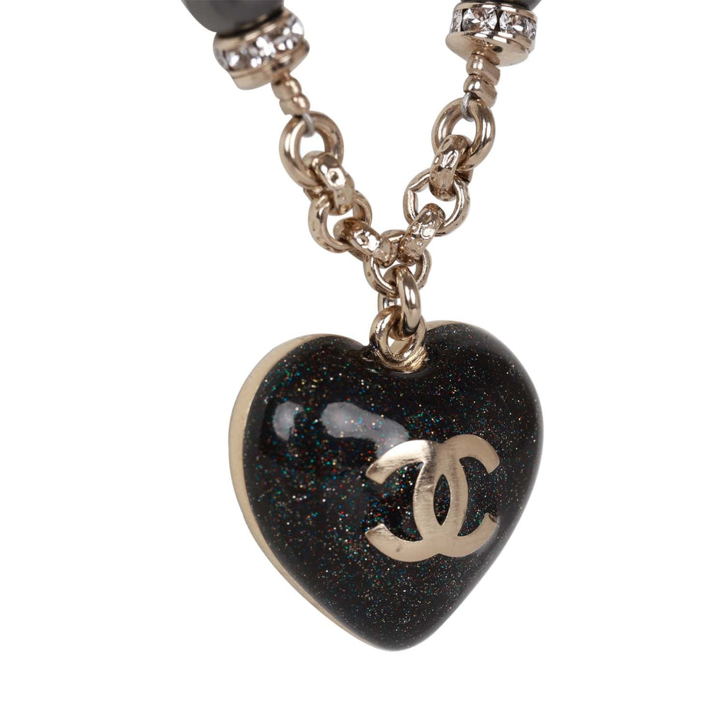 Chanel Silver CC Rhinestone Small Pendant Necklace, Chanel