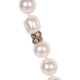 Chanel Layered Pearl, Gripoix, and Strass Gold Metal Fish Head Logo Necklace