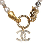 Chanel Pearl Choker with Clear Gripoix, Strass, and Gold