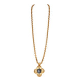 Vintage Chanel Gold Grapevine Mirror Pendant Necklace