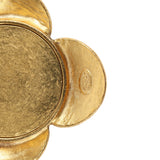 Vintage Chanel 24K Gold Plated Grapevine Mirror Pendant Necklace