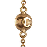 Vintage Chanel Medallion Cable Chain Gold Metal Necklace