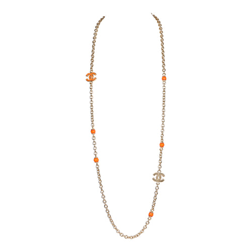 Chanel Long Pearl Necklace with Clear Gripoix, Strass, and Gold – Madison  Avenue Couture