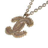 Chanel Large Resin Beaded CC Pendant Necklace Gold Tone Hardware