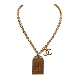 Chanel Rue Cambon 31 Door Pendant Necklace Gold Tone Metal Hardware