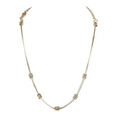 Chanel CC Short Necklace Light Gold Tone Hardware