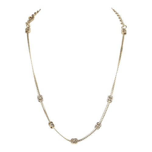 Chanel CC Short Necklace Light Gold Tone Hardware
