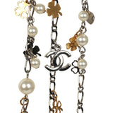 Pre-owned Chanel CC Clovers & Hearts Layered Necklace Mixed Metal Hardware