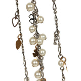 Pre-owned Chanel CC Clovers & Hearts Layered Necklace Mixed Metal Hardware