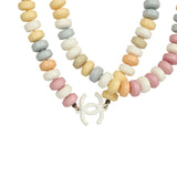 Chanel CC Candy Sweetie Long Necklace Multicolor Resin Light Gold Tone Hardware
