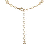 Chanel Long Crystal CC and Pearl Necklace Faux Pearls Gold Tone Hardware - Thumbnail View 7